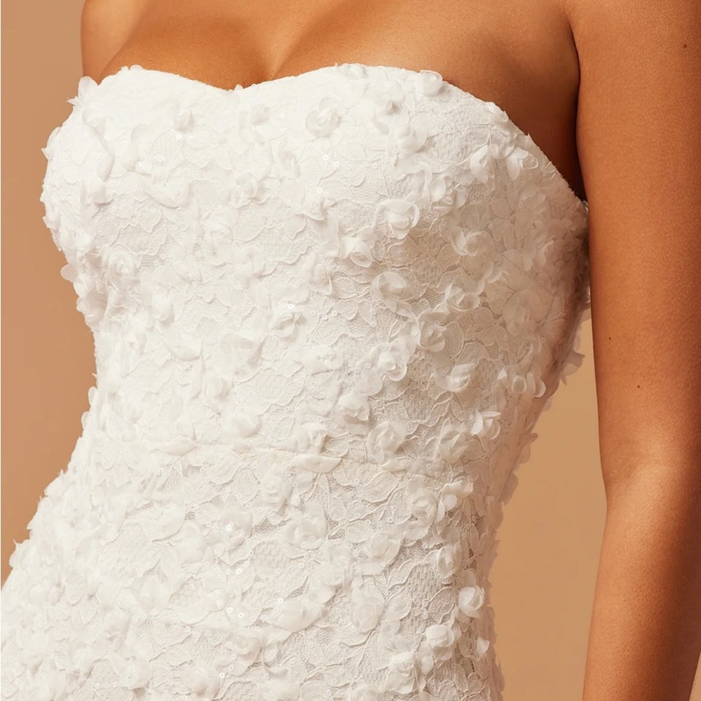 Fashion Nova Strapless White Dress - Picture 2 of 4